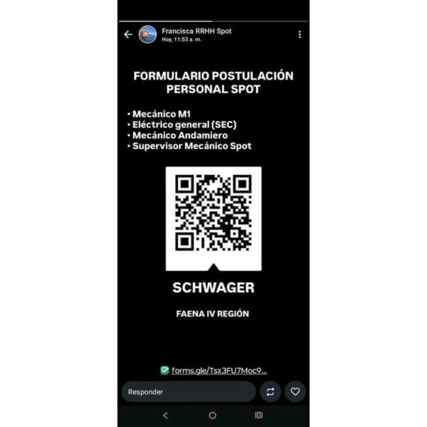 FORMULARIO POSTULACIÓN PERSONAL SPOT