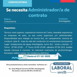 Administrador/a de contrato