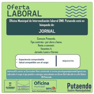 Jornal - obra o faena en Putaendo (OMIL)