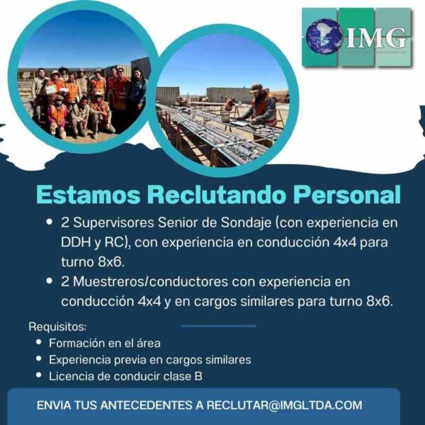 Estamos Reclutando Personal – Sonda y Conductores (Turnos 8x6) - IMG LTDA
