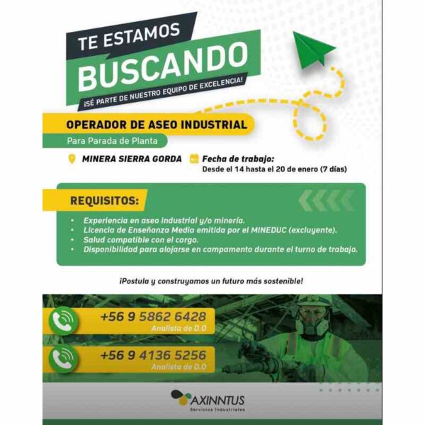 Operador de Aseo Industrial
