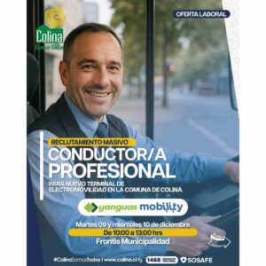 Conductor/a profesional para nuevo terminal de electromovilidad – Colina