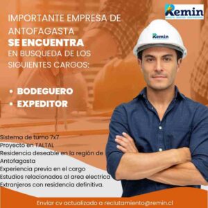 Bodeguero y Expeditor - Antofagasta