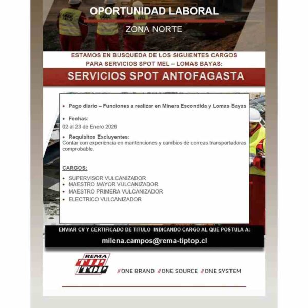oportunidad laboral zona norte