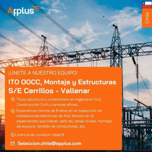 ITO OOC, Montaje y Estructuras S/E Cerrillos - Vallenar