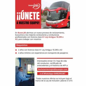 ÚNETE A NUESTRO EQUIPO: CONDUCTORES PROFESIONALES