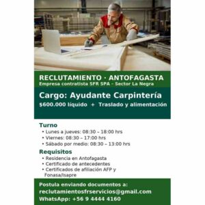 Ayudante Carpintería