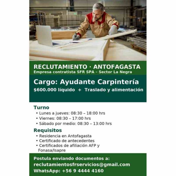 Ayudante Carpintería