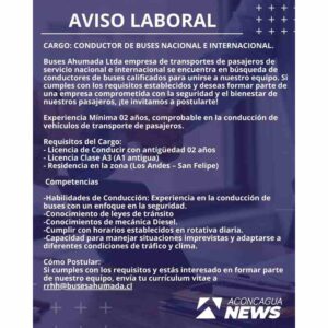 Conductor de buses Nacional e Internacional