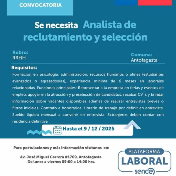 Analista de reclutamiento y selección