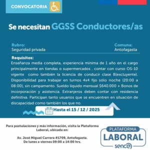 Se necesitan GGSS Conductores/as