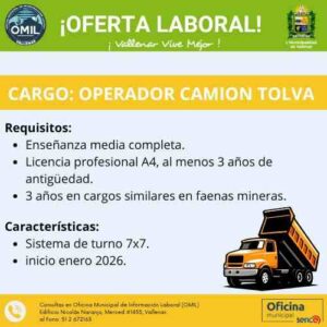 Operador Camión Tolva
