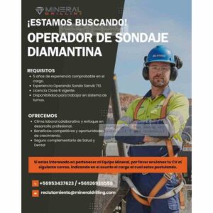 Operador de Sondeo Diamantina