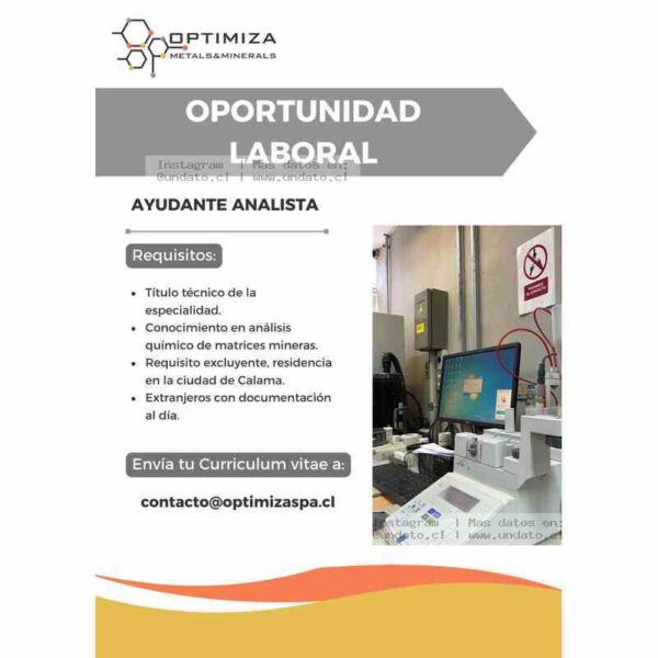 Ayudante Analista Minero