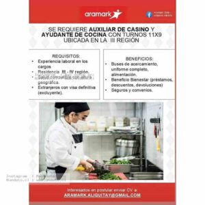 Auxiliar de Casino y Ayudante de Cocina (11x9)