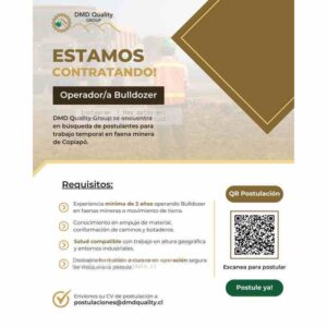 Operador/a Bulldozer para Minería en Copiapó