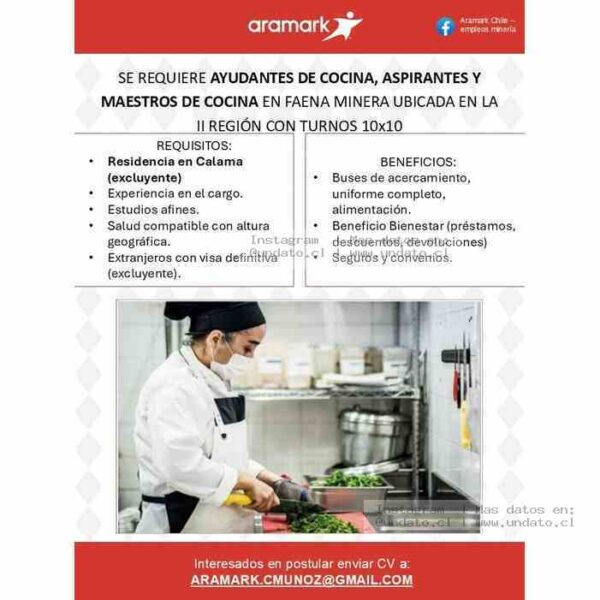 Trabajos Cocina Minería Calama 10x10