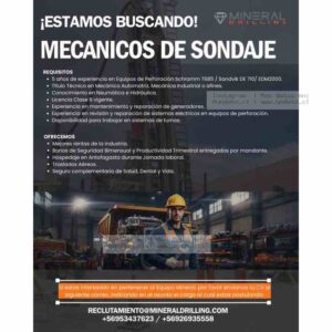 Mecánicos de Sonda – Mineral Orillini (Antofagasta)