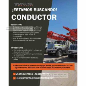 Conductor Faenas Mineras