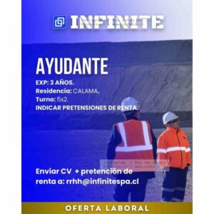 Ayudante Con 3 Años De Experiencia - Calama