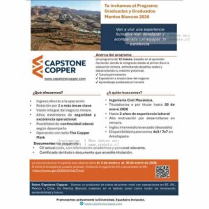 Programa de Graduadas y Graduados Mantos Blancos 2026 - Capstone Copper