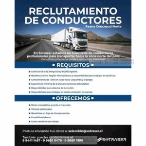 Conductores ruta norte Coquimbo Copiapó (4 manos)