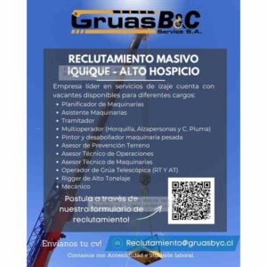 Vacantes De Grúas Y Maquinaria