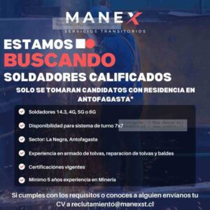 Soldadores Calificados – Antofagasta