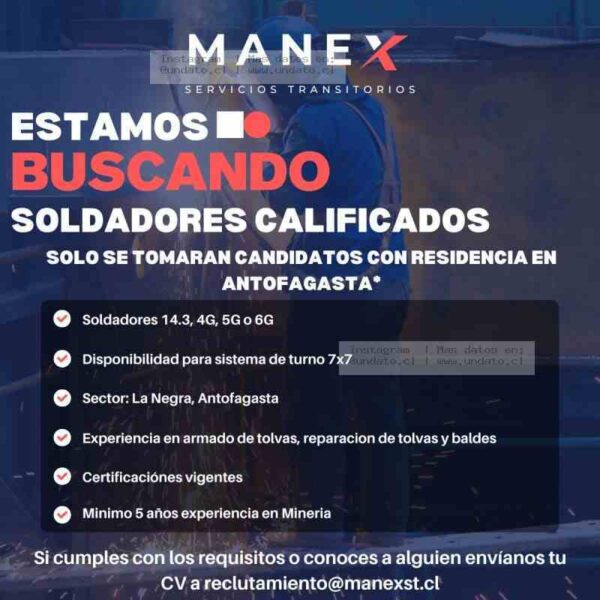 Soldadores Calificados – Antofagasta
