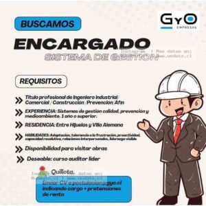 Encargado de Sistema de Gestión – Ingeniería Industrial