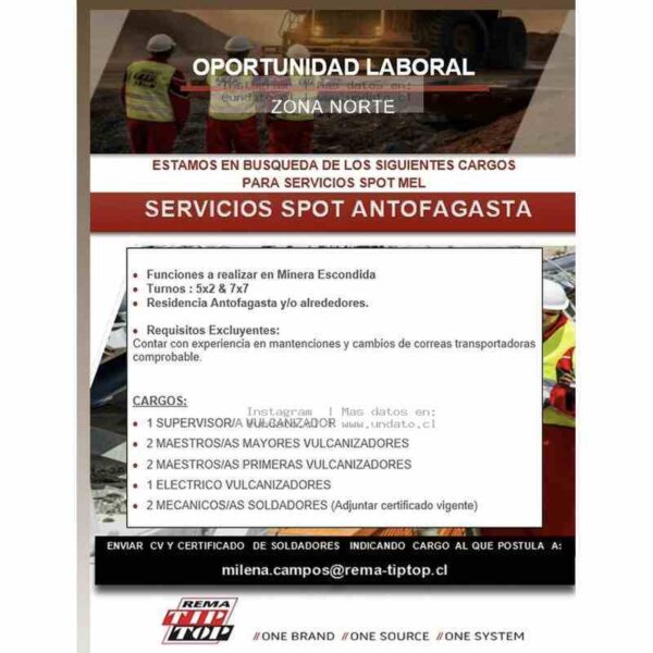 Vacantes Minera Escondida Zona Norte