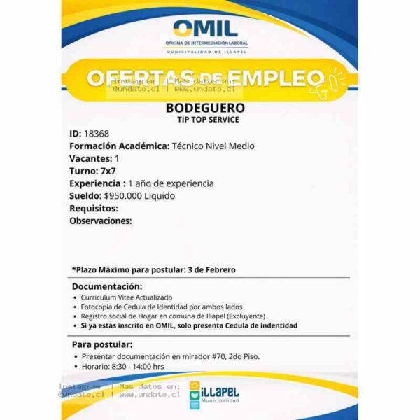 Bodeguero Illapel