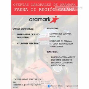 Ofertas de Empleo Aramark Calama