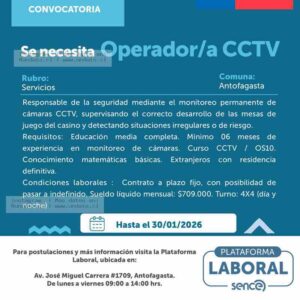Operador/a CCTV - Antofagasta