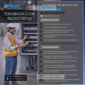 Electromecánico Faena Minera BHP-Spence 7x7