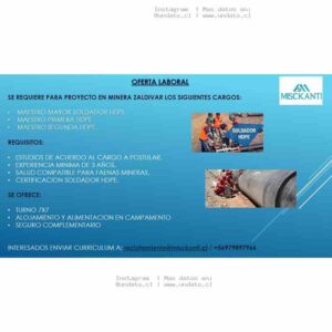 Maestros HDPE para Minera Zaldivar