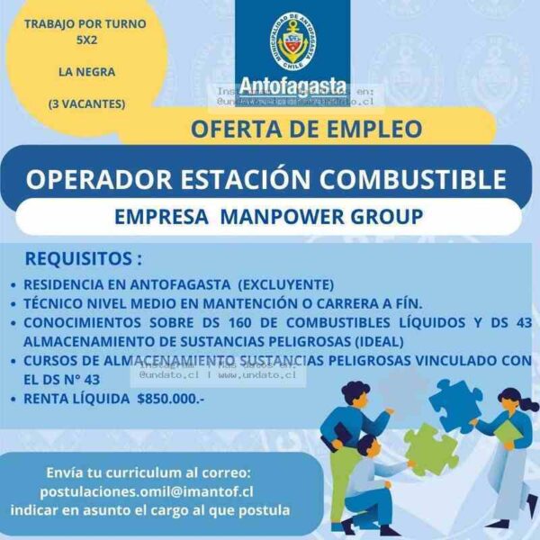 Operador Estación de Combustible Antofagasta