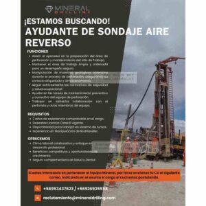 Ayudante de Sondeo Aire – Minería