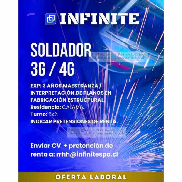 Soldador 3G/4G Calama Turno 5x2