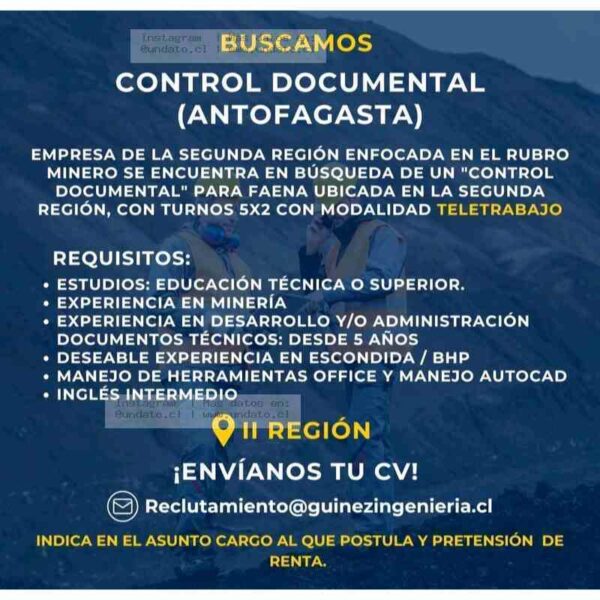 Control Documental Minera Segunda Región