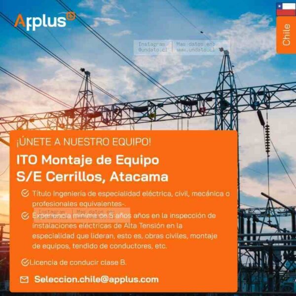 Inspección De Instalaciones Eléctricas De Alta Tensión – ITO Montaje De Equipo