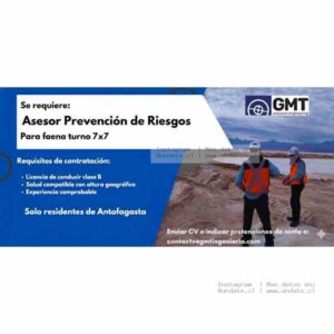 Asesor de Prevención de Riesgos Turno 7x7