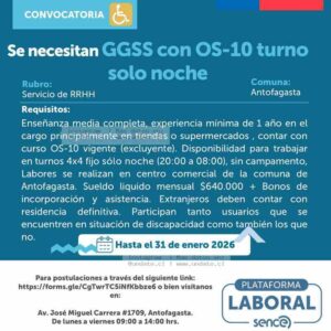 Guardias GGSS OS-10 Turno Noche Antofagasta