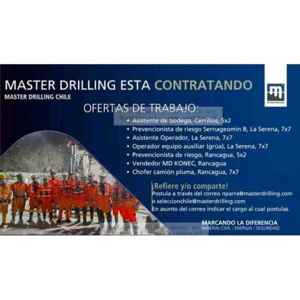 Ofertas de Empleo Master Drilling Chile