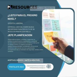 Jefe de Planificación Minera