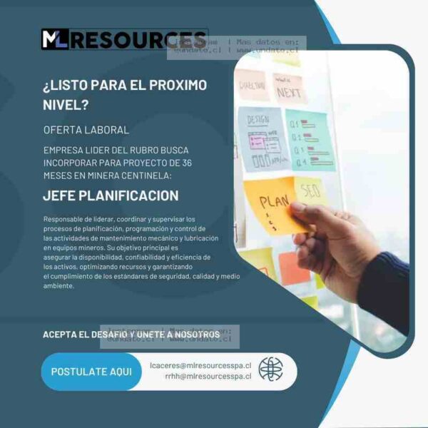 Jefe de Planificación Minera