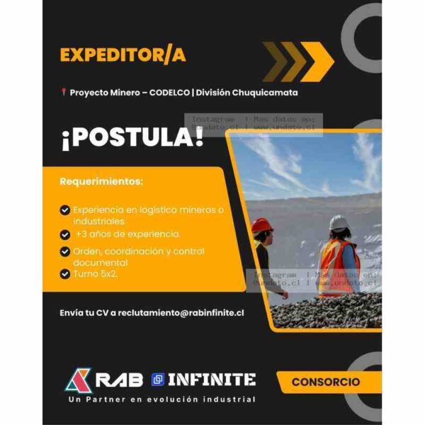 Expeditor/a Minera Chuquicamata CODELCO
