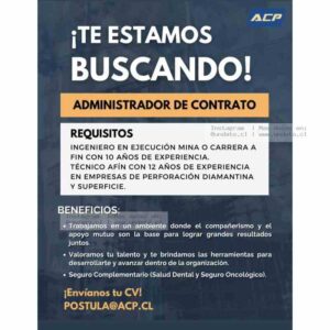 Administrador de Contrato Minería