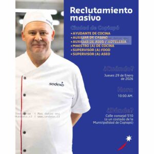 Reclutamiento Masivo Sodexo Copiapó 29 Ene 2026