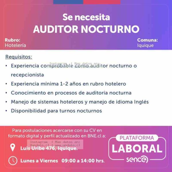 Auditor Nocturno Hotelero
